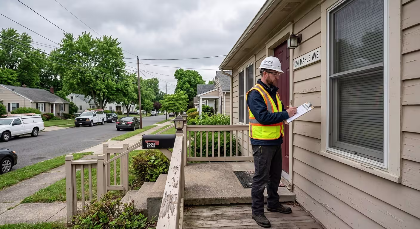 Field inspector at property